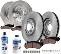 Detroit Axle - 10pc Brake Kit for 2016 2017 2018 2019 2020 2021 2022 2023 Jeep Cherokee, Disc Brake Rotors Ceramic Brakes Pads w/Hardware Replacement: 12.99' inch Front and 12.60' inch Rear Rotors