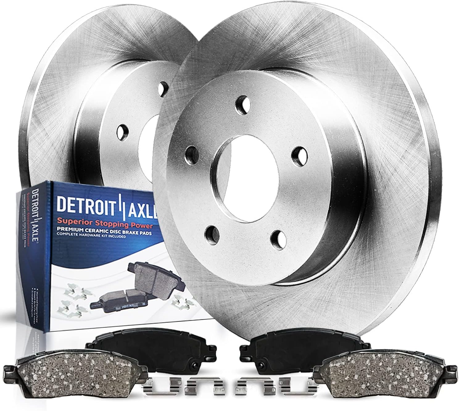 Detroit Axle - Rear Brake Kit for 2011-2020 Jeep Grand Cherokee Dodge Durango Replacement Disc Brake Rotors 2012 2013 2014 2015 2016 2017 2018 2019 Ceramic Brakes Pads : 13' inch Rotor