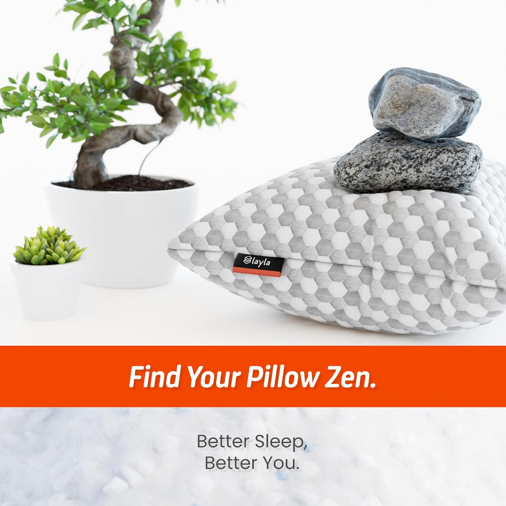 Layla Sleep, Adjustable Fill Kapok Pillow, Luxurious Cooling Pillow, Queen (Single), Supportive for Head, Neck, Fully Adjustable, Natural Material that is Light and Airy. Sleep Better-Kapok Pillows