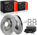 A-Premium 11.82 inch (300mm) Front Vented Disc Brake Rotors + Ceramic Pads Kit Compatible with Hyundai and Kia Models - Santa Fe 2010-2012, Sorento 2011-2013, 6-PC Set