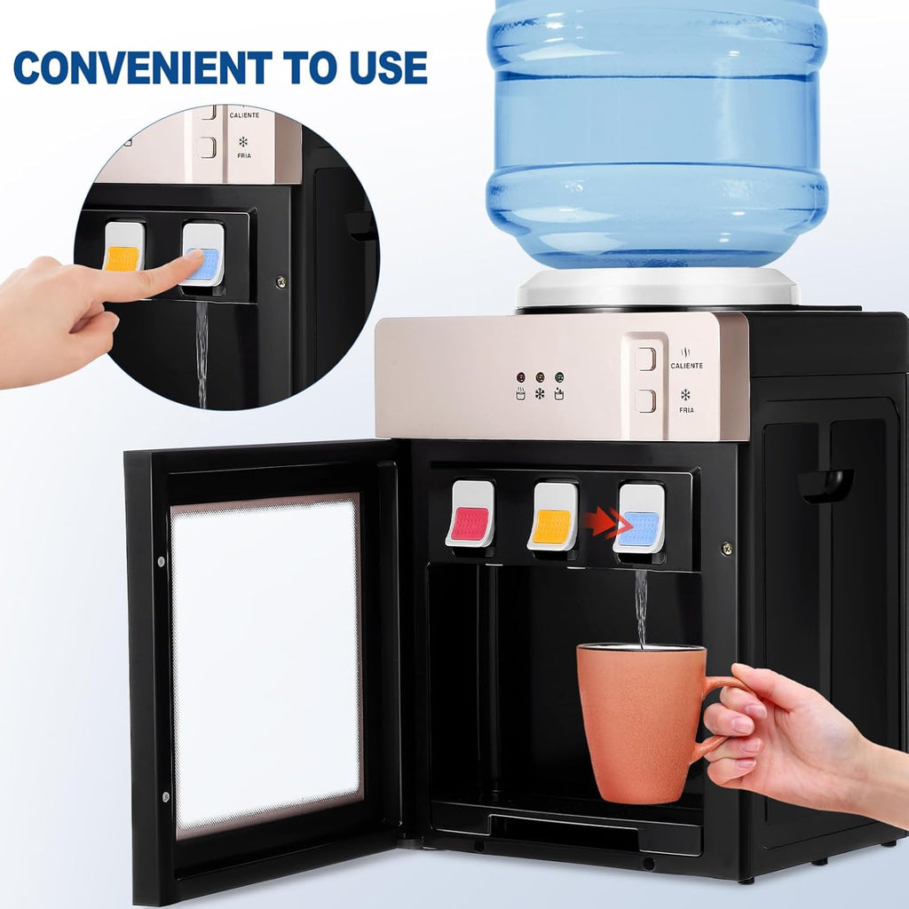 Angoily Multifunctional Countertop Water Dispenser Us Sleek Design for Home Use Hot Options Easy One-handed Removable Tray for Convenient Cleaning