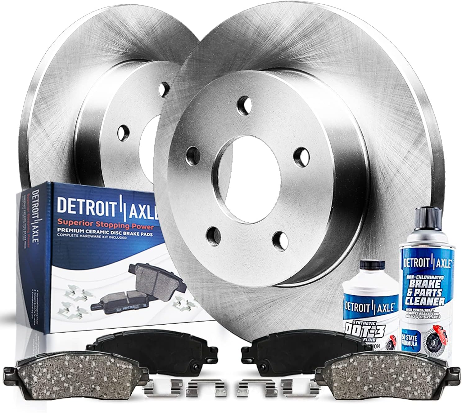 Detroit Axle - REAR Brake Kit for Mercedes-Benz ML320 ML350 ML450 ML500 R350 R320 R500 [Check Fitment] Disc Brake Rotors Replacement Ceramic Brakes Pads: 12'' inch Rotor