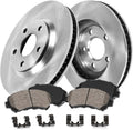 Callahan Brake Parts Front Brake Kit For Buick Electra 1985 |LeSabre 1979-86 |Chevrolet Camaro 1979-81 |Caprice 1979-90 |Impala 1979-85 - Disc Rotors with Ceramic Brake Pads, EBYK036179