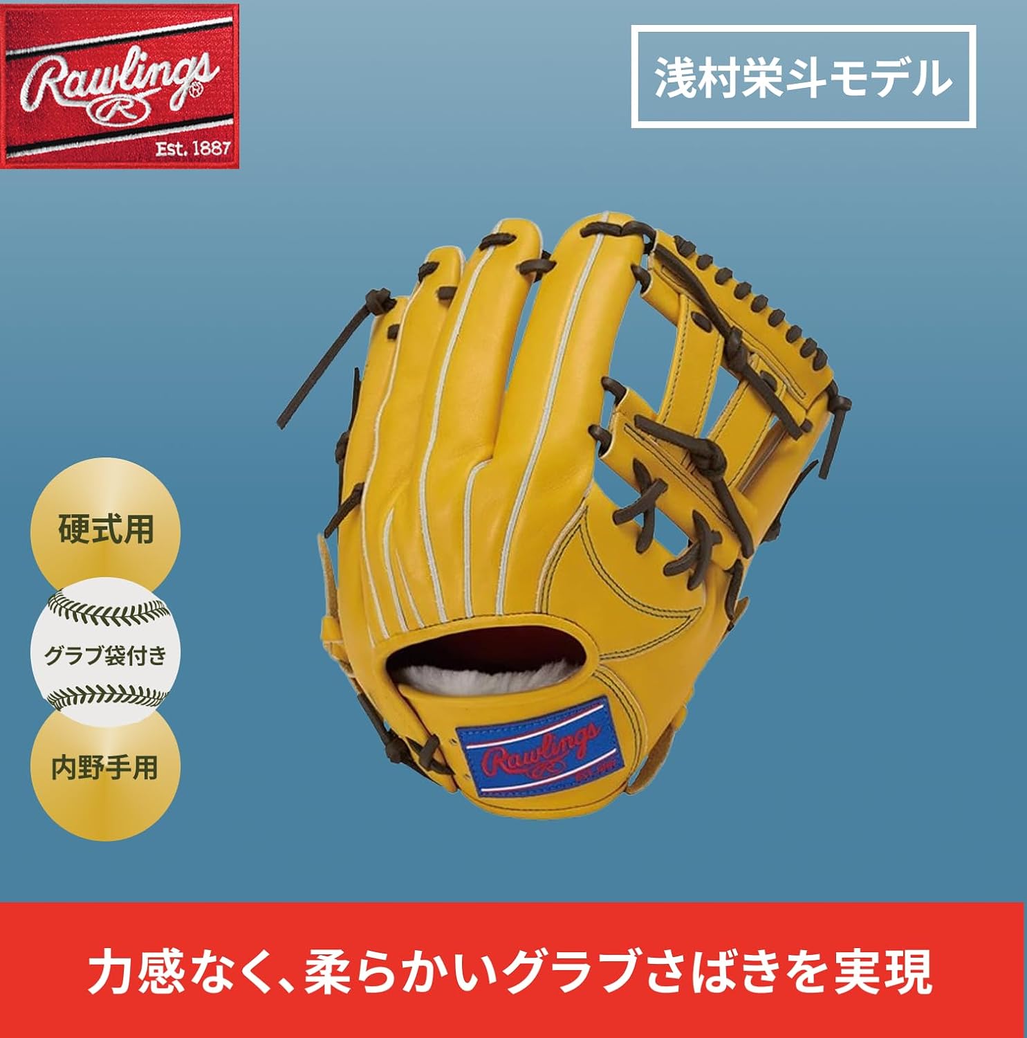 Rawlings Pro Preferred GH5FPRNP6FS Baseball Glove for Infielders, 12 inches *Right Throwing (Left Handed)