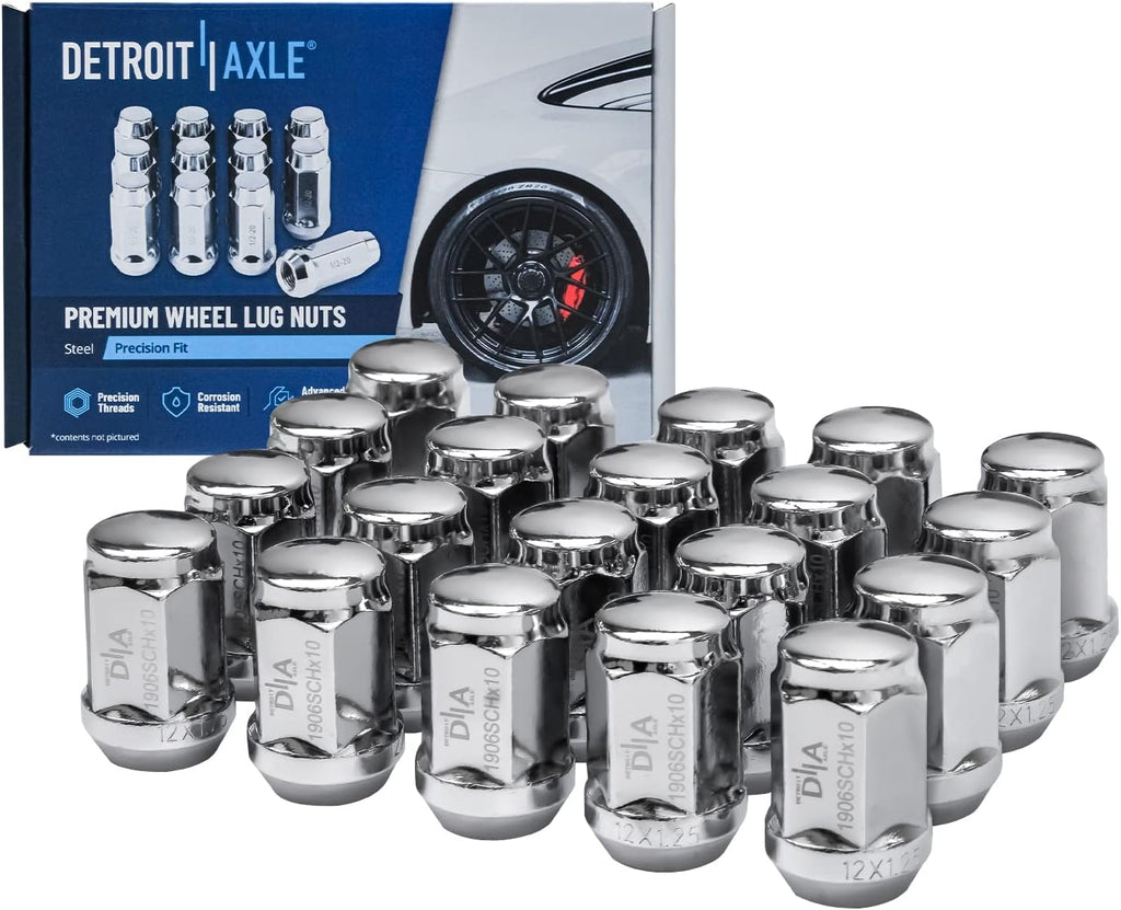 Detroit Axle - Brake Kit for Subaru Impreza Legacy Outback Forester Brake Rotors Ceramic Brakes Pads Front Rear Lug Nuts Replacement: 11.54' Front and 11.26' Rear Rotors