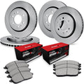 R1 Concepts Front and Rear Brake Kit Fits 2015-2020 Chevrolet Colorado; 2016-2018 Chevrolet Colorado USA; 2015-2020 GMC Canyon| Optimum Oep Brake Pads and Blank Brake Rotors| 12.2' Front & 12.8' Rear