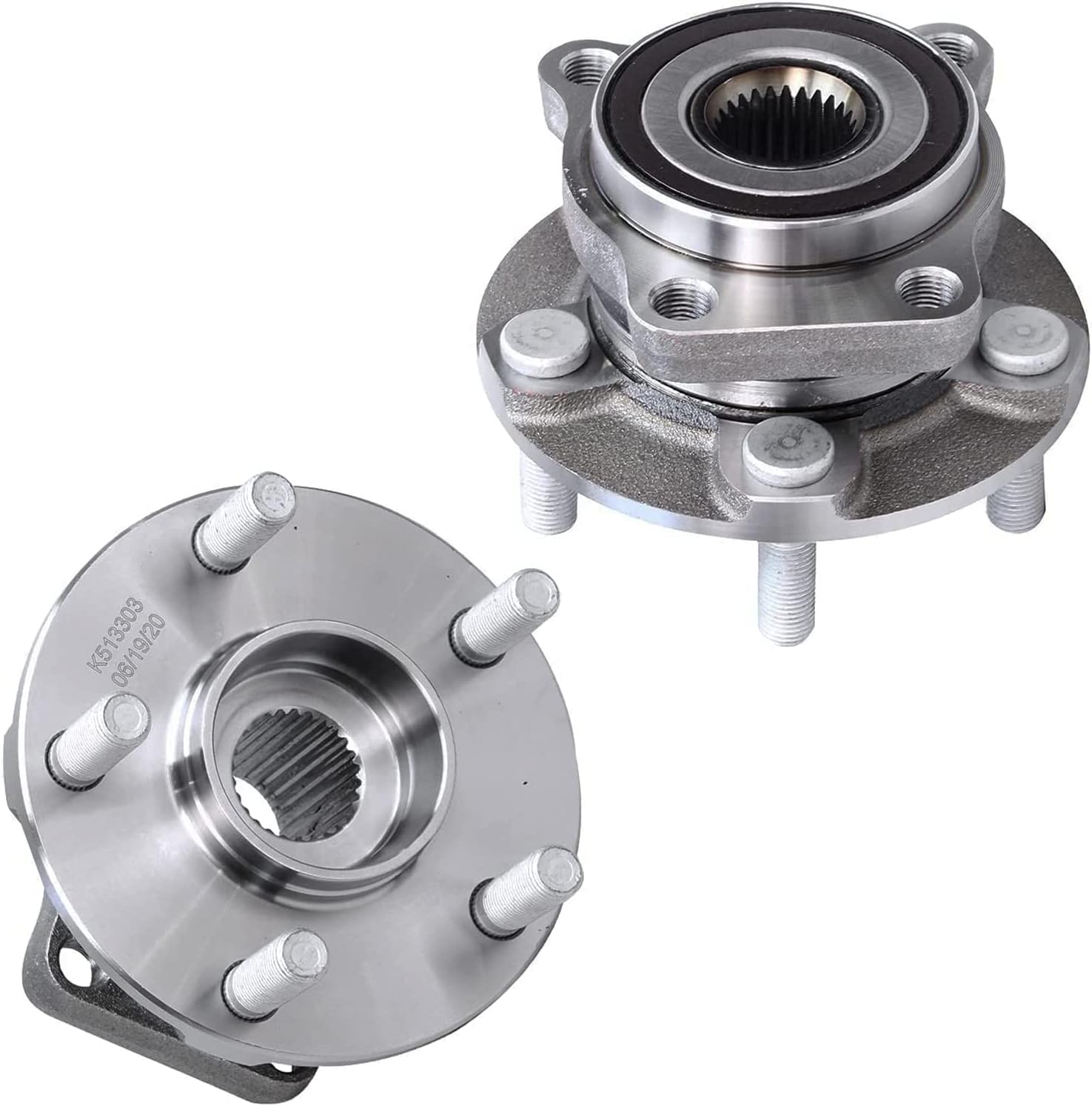 Detroit Axle - Brake Kit for 2009-2013 Subaru Forester Impreza, 11.53'' inch Front and 11.26'' inch Rear Drilled & Slotted Brake Rotors Wheel Bearings & Hubs Wheel Lug Nuts 2010 2011 2012 Replacement