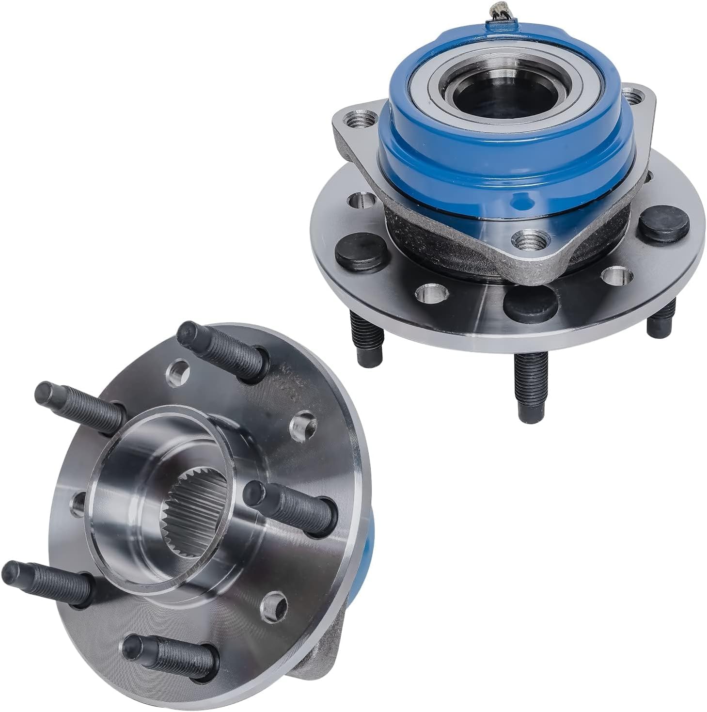 Detroit Axle - Front Brake Kit for 1997-2003 Chevy Malibu, 99-04 Olds Alero, 99-05 Pontiac Grand Am, 97-99 Cutlass Drilled & Slotted Brake Rotors Ceramic Brakes Pads Wheel Bearing Hubs Replacement