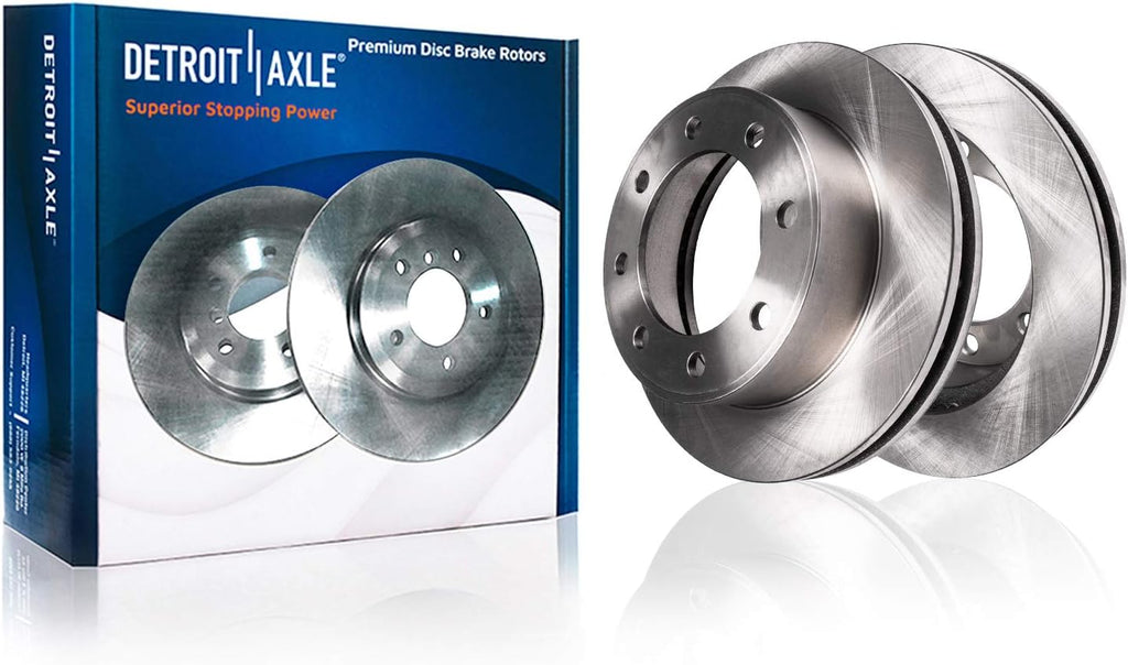 Detroit Axle - Brake Kit for 2003-2008 Dodge Ram 2500 3500 Disc Brake Rotors Ceramic Brakes Pads 2004 2005 2006 2007 Replacement: 13.91' inch 8-LUG Rotor