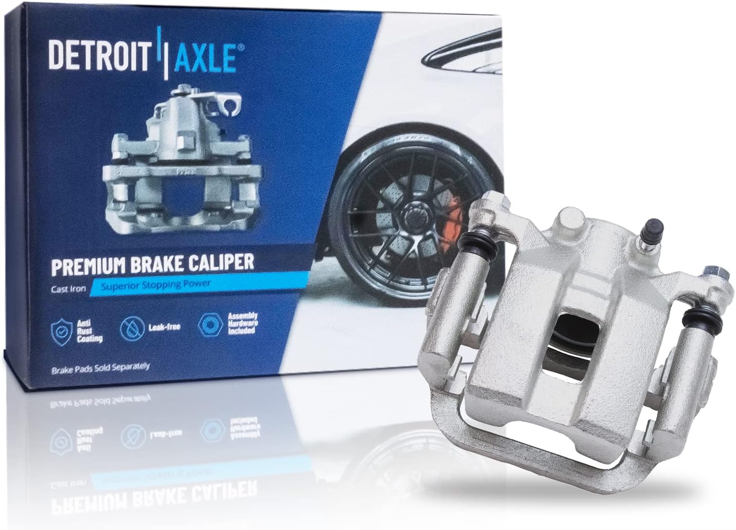 Detroit Axle - Rear Brake Kit for 2003 2004 2005 Infiniti G35 Nissan 350Z Drilled & Slotted Brake Rotors Brake Caliper Ceramic Brakes Pads Replacement