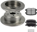 SCITOO - Brake Kits For Jeep For Wrangler 2007-2017,For Jeep For Wrangler JK 2018 Rear Disc Brake Rotors and Ceramic Brakes Pads Replacement: D1274-8390;53041