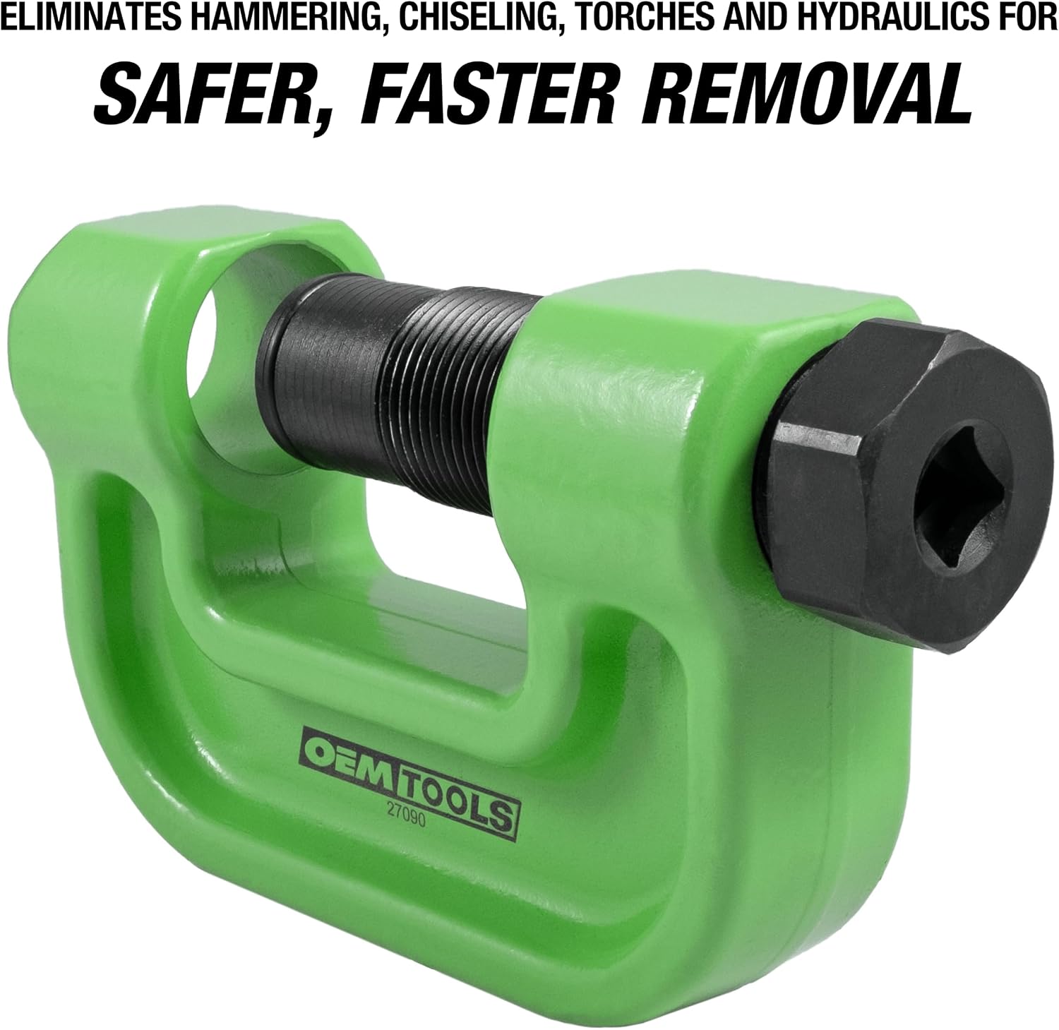 OEMTOOLS 27090 Brake Anchor Pin Press, 10-Ton Capacity for S-Cam Brake Systems, No Hub Removal Brake Tool, High-Grade Steel, Compatible with 1/2' Impact Wrench