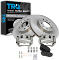 TRQ Front Brake Pad and Rotor Set Ceramic Rotors Calipers Compatible with 2007-2012 Mazda CX-7