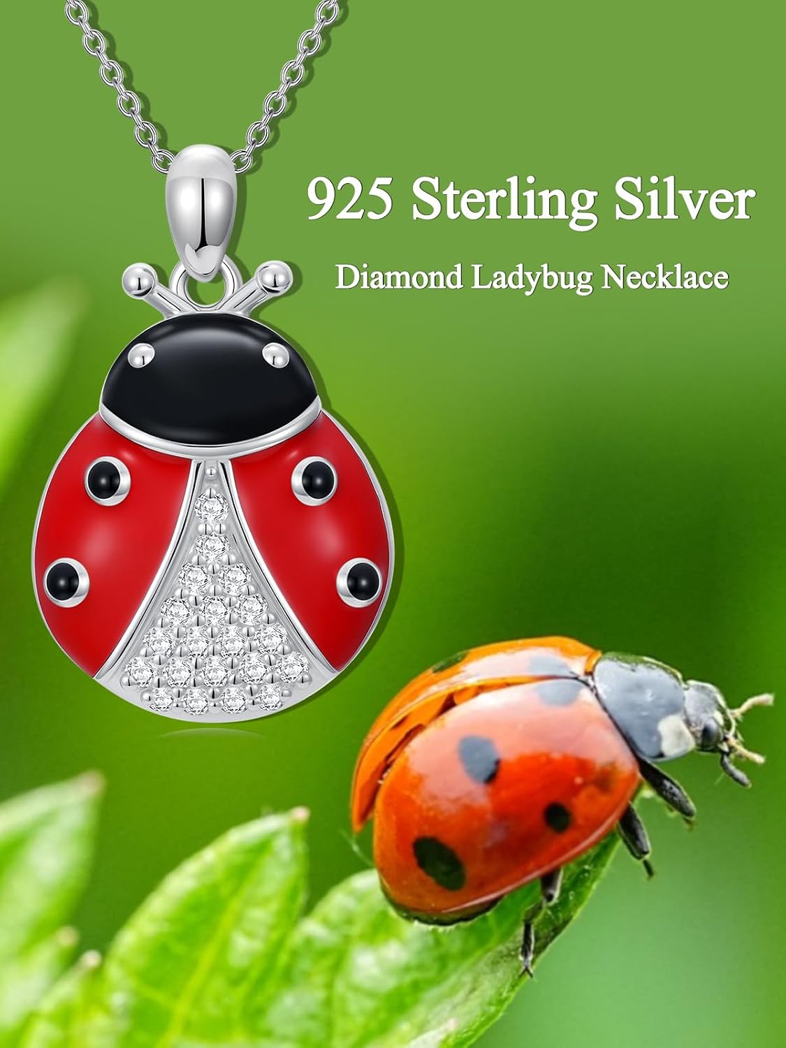 ZBA Natural Diamond Animal Necklaces for Women, 18k Gold Plated 925 Sterling Sliver Fine Jewelry Meaningful Gifts (Color F-G/Clarity I1-I2)