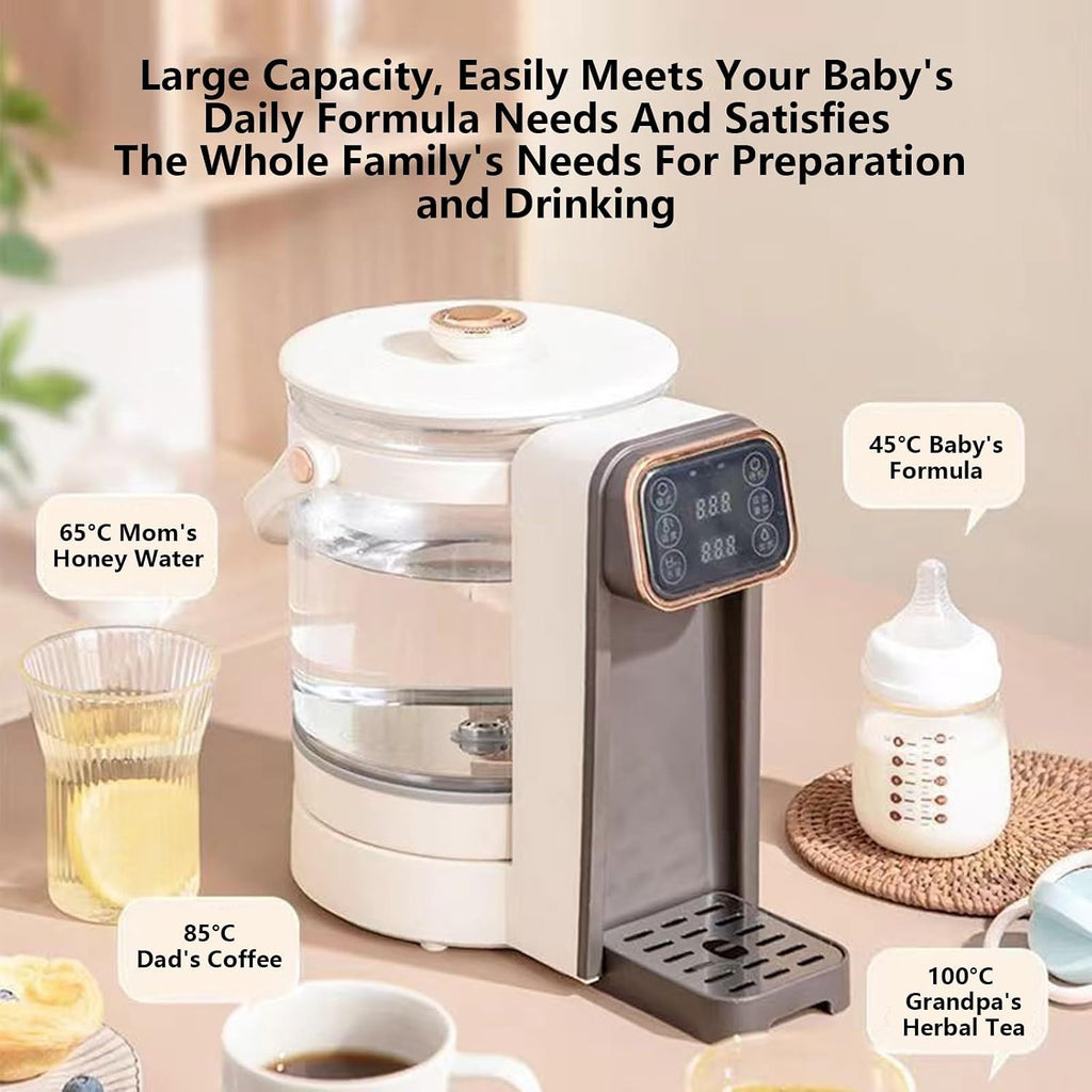 Instant Water Warmer Hot Water Dispenser Hot Water Machine Detachable Glass Tank Easy Cleaning Touch Screen Safety Lock for Home Baby Office