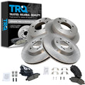 TRQ Front and Rear Ceramic Brake Pad and Rotor Set Compatible with 12-14 Chrysler 200 with 262 mm Diameter Rear Rotors with 294 mm Diameter Front Rotors