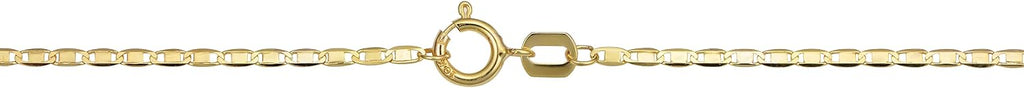 Kooljewelry Womens - 10k Yellow Gold Flat Oval Link Chain Necklace