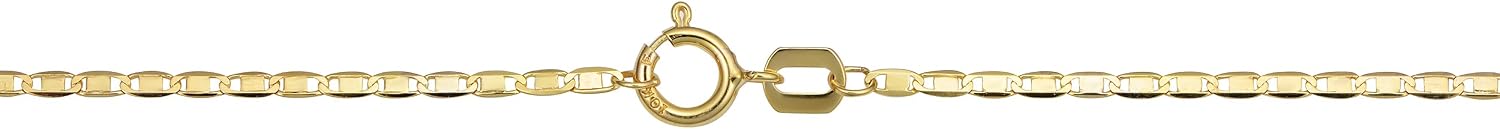 Kooljewelry Womens - 10k Yellow Gold Flat Oval Link Chain Necklace