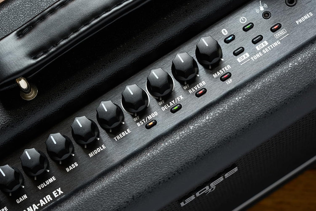 BOSS Katana-Air EX | Powerful Wireless Desktop Amplifier for Guitar, Bass & Acoustic-Electric Guitar & Bass | Stereo Sound with Dual Five-Inch Speakers | 5 Amp Characters | Premium Amps & Effects