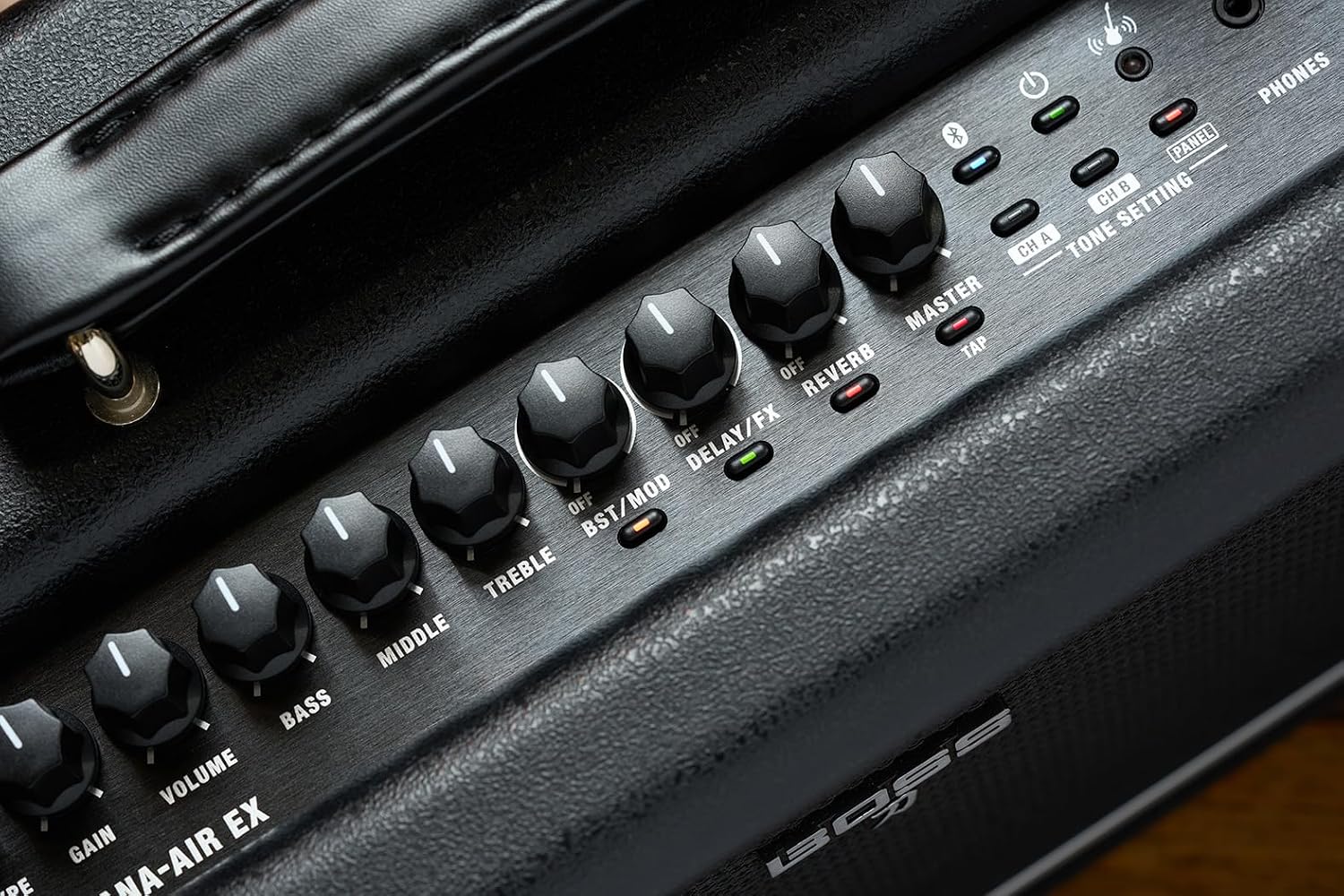 BOSS Katana-Air EX | Powerful Wireless Desktop Amplifier for Guitar, Bass & Acoustic-Electric Guitar & Bass | Stereo Sound with Dual Five-Inch Speakers | 5 Amp Characters | Premium Amps & Effects