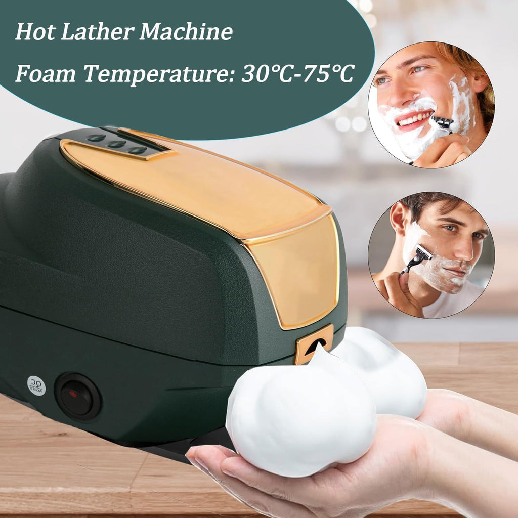 Professional Hot Lather Machine Rich Foam Large Capacity Electric Hot Lather Machine Beauty Green Gold (27 * 19 * 16 cm)