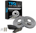 TRQ Front Brake Pad and Rotor Set Ceramic Vented Rotors Compatible with 2004-2007 Ford Freestar 2004-2007 Monterey