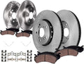 Detroit Axle - Brake Kit for Acura 2016 ILX, Disc Brake Rotors Ceramic Brakes Pads with Hardware Replacement: 12.28' inch Front Rotor 11.10' inch Rear Rotor
