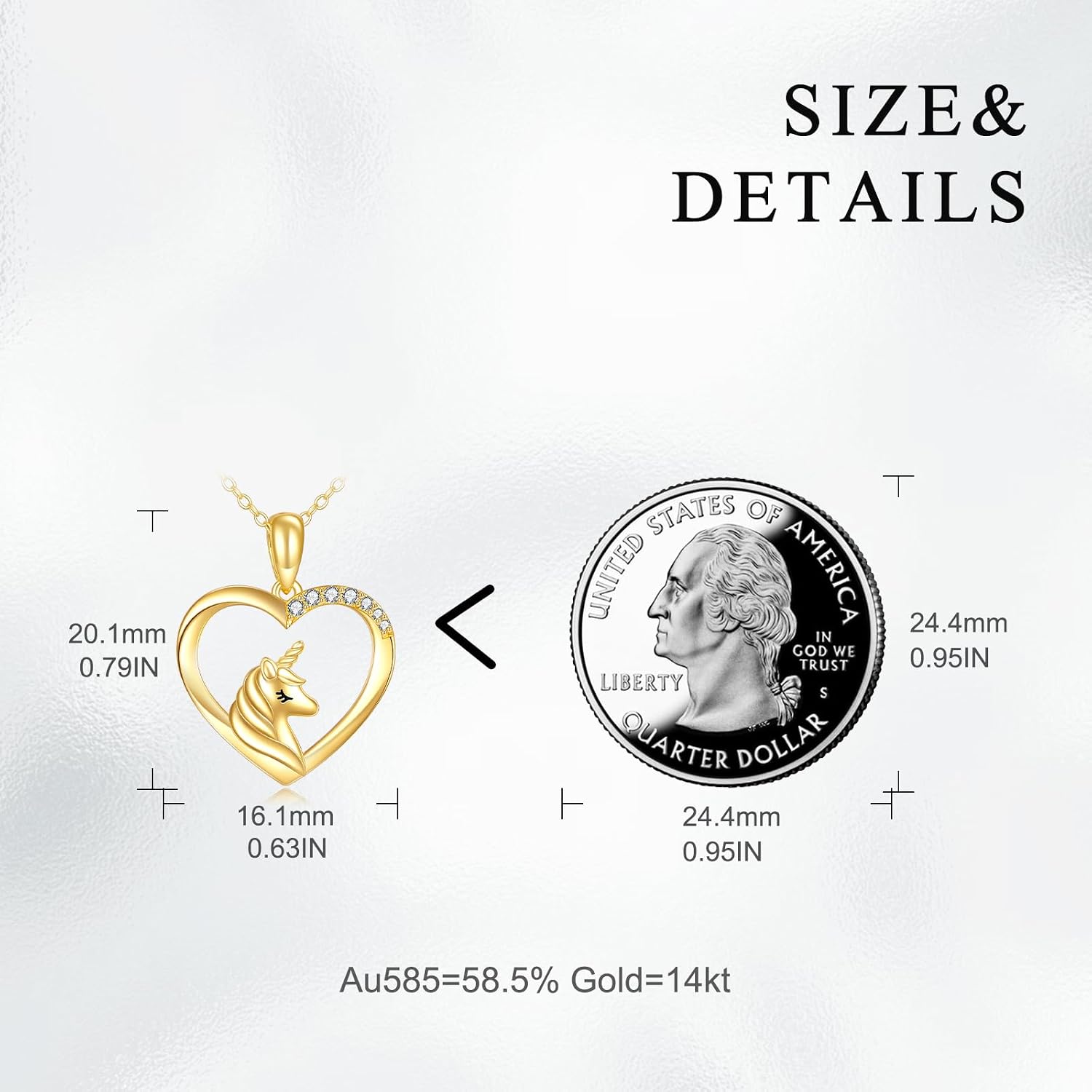 KECHO Christmas Gifts 14k Solid Gold Animals Necklace for Women Giraffe Bee Elephant Ladybug Koala Axolotl Horse Unicorn Cat Necklaces Pendant Jewelry Mothers Day Birthday for Mom Wife Friends