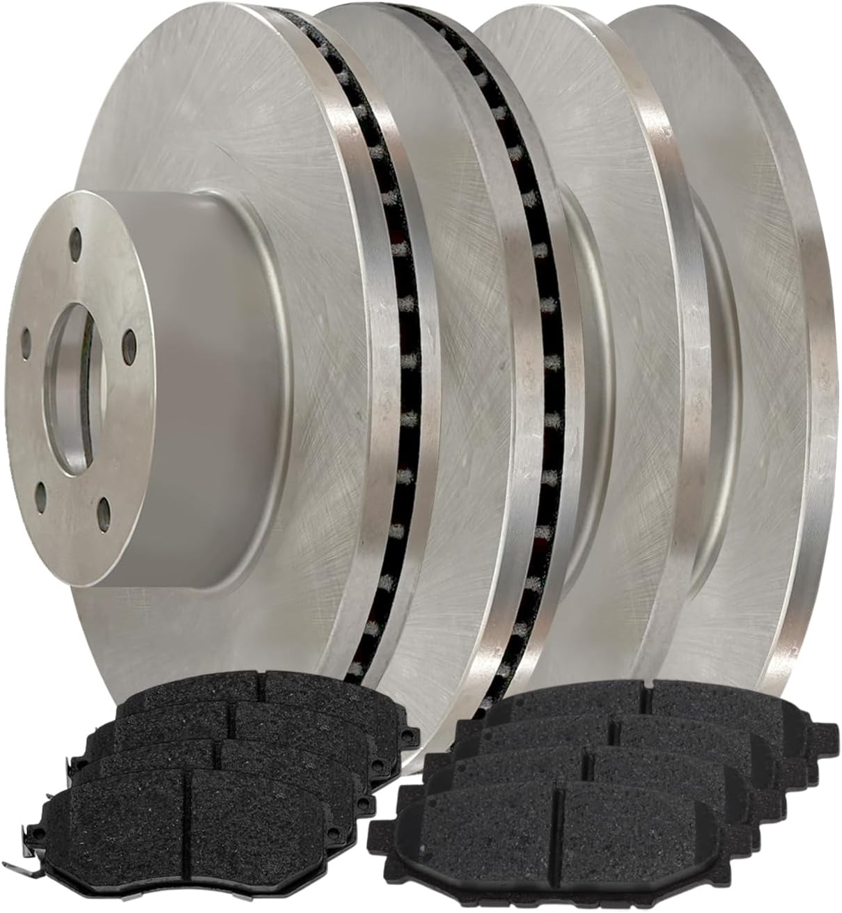 AutoShack Front & Rear Brake Rotors & Premium Pads for Subaru, Impreza 2012-2016, AWD H4 2.0L