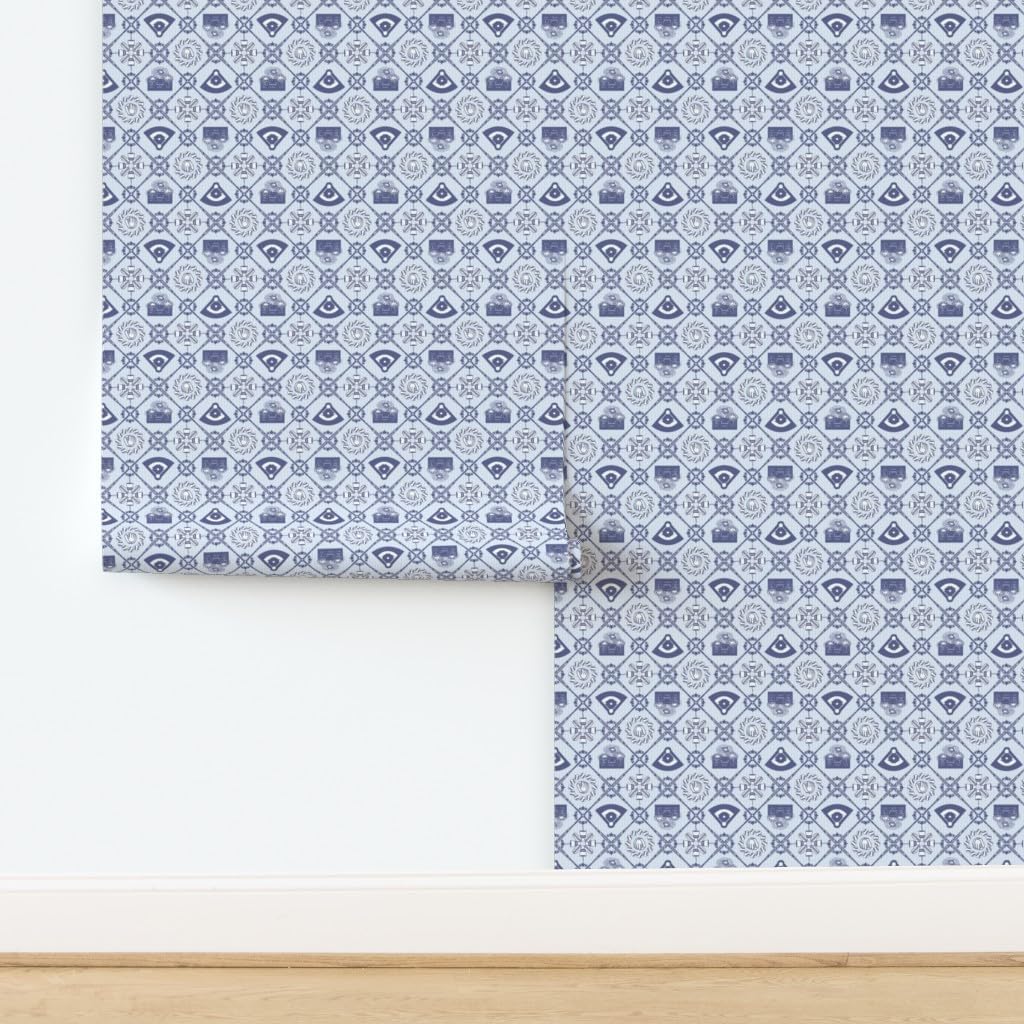 Peel & Stick Wallpaper 12ft x 2ft - Baseball Diamonds Toile Stars Sports Firework Glove Diamond Custom Removable Wallpaper by Spoonflower