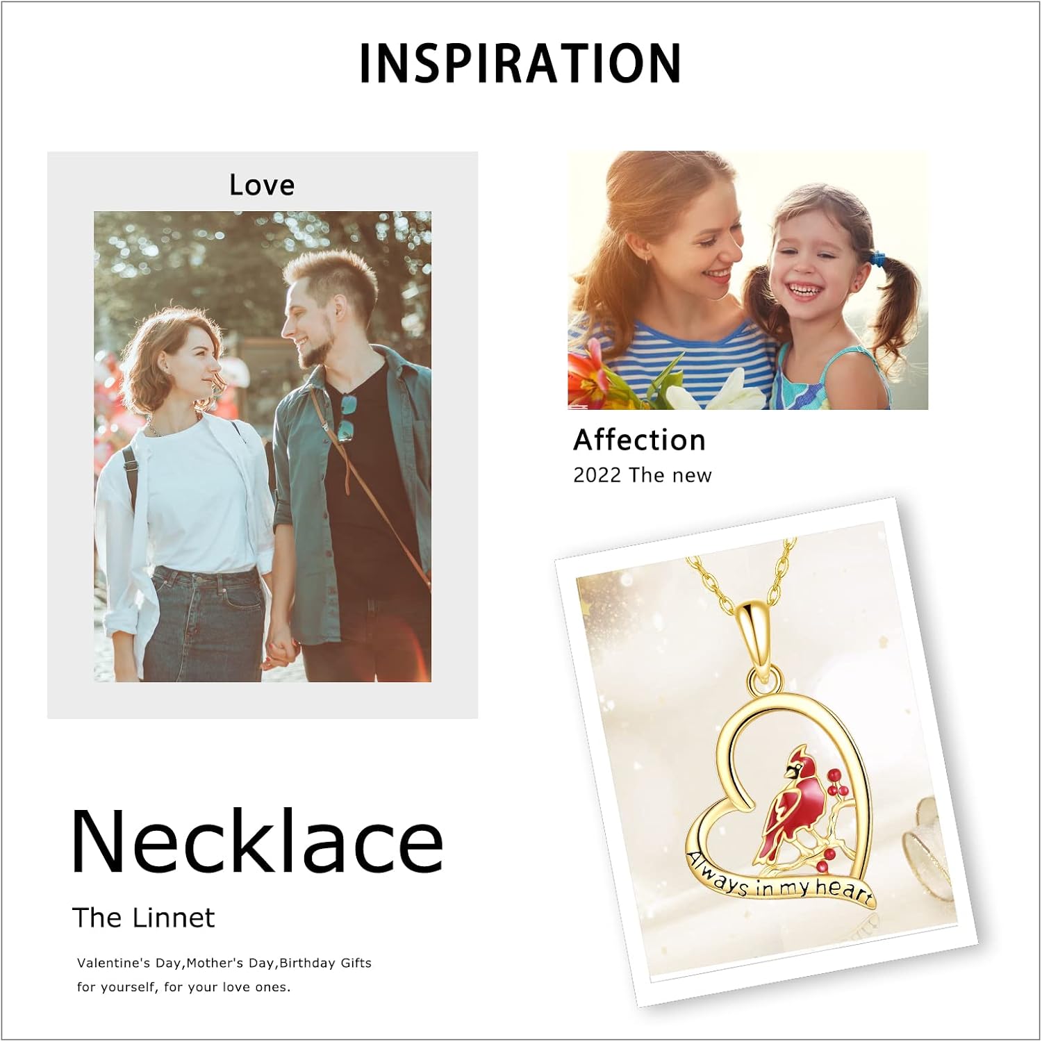 KECHO 14K Gold Red Cardinal/Hummingbird/Ladybug/Dragonfly Necklace Gifts for Women Pendant Memorial Jewelry