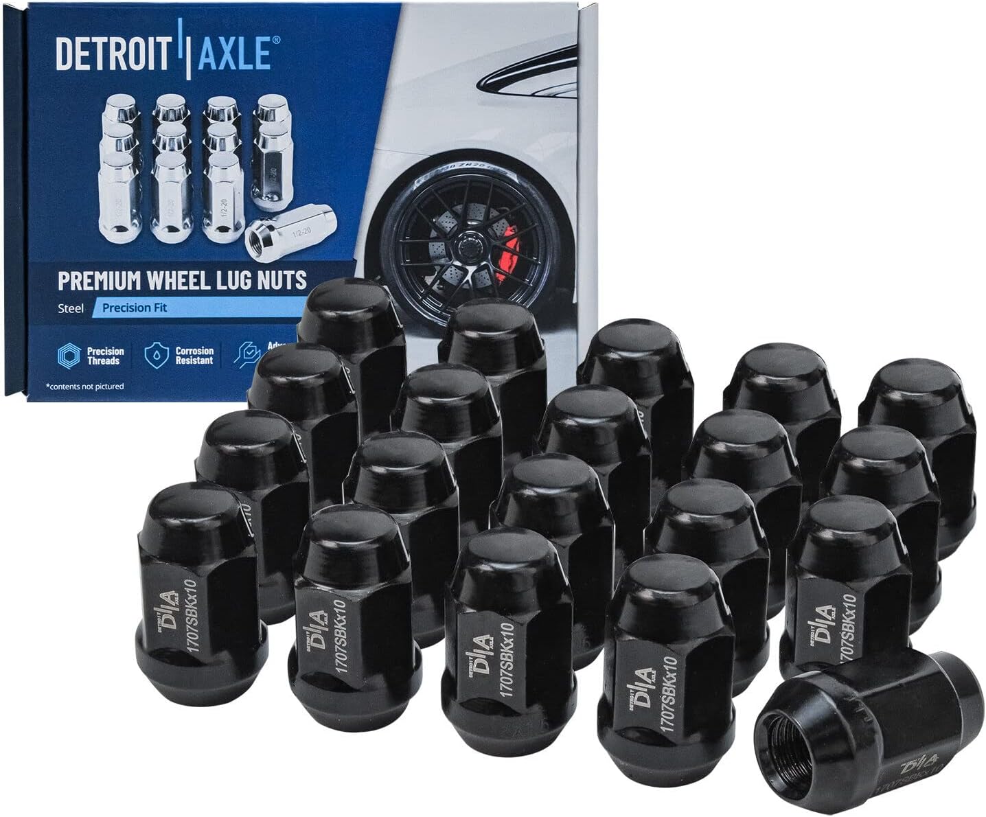 Detroit Axle - Rear Brake Kit for Chrysler Town & Country Dodge Grand Caravan Routan Drilled Disc Brake Rotors Ceramic Brakes Pads Wheel Bearing Hubs Wheel Lug Nuts Replacement : 12' inch Rotor