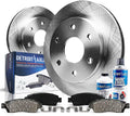 Detroit Axle - 4WD Front Brake Kit for 2004-2008 Ford F-150 Lincoln Mark LT, 2005 2006 2007 Disc Brake Rotors Ceramic Brakes Pads 6 Lugs Replacement : 12.99' inch Rotor