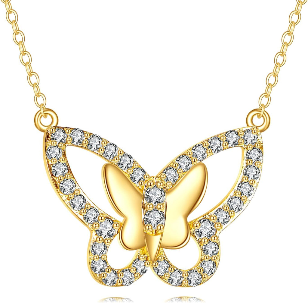 KECHO Christmas Gifts 14k Solid Gold Animals Necklace for Women Giraffe Bee Elephant Ladybug Koala Axolotl Horse Unicorn Cat Necklaces Pendant Jewelry Mothers Day Birthday for Mom Wife Friends