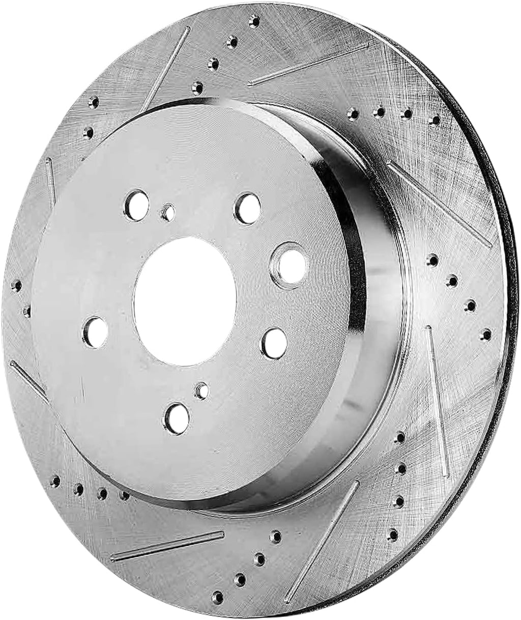 Detroit Axle - Disc Brake Rotors for Lexus GS350 GS450h IS300 IS350 IS200t GS200t RC200t RC300 RC350, 13.15' inch Front and 12.20' inch Rear Drilled and Slotted Replacement