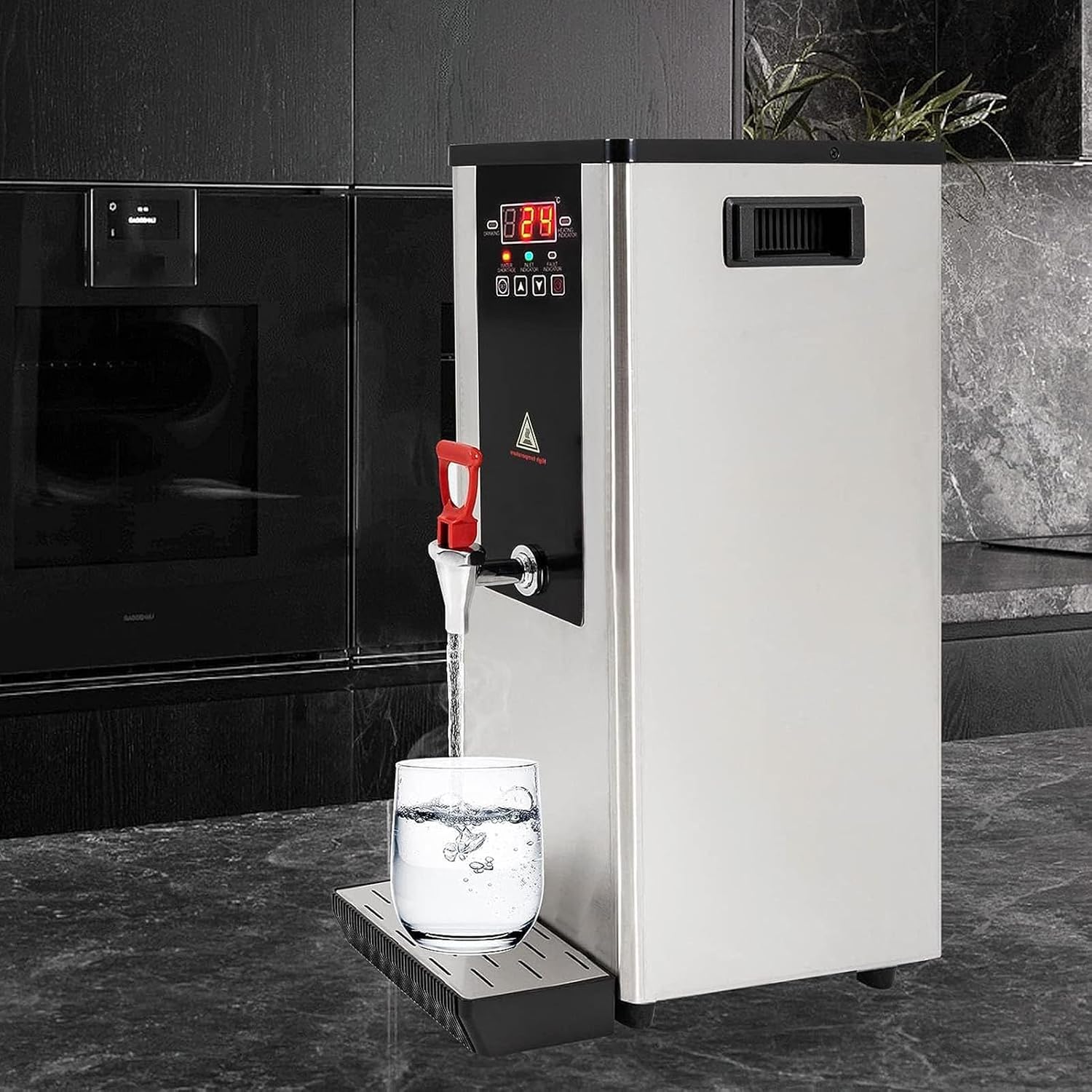 2400W Electric Hot Water Dispenser, 10L Automatic Boiling Water Machine with Faucet & LCD, Great for Office, Home Use, Commercial Water Boiler