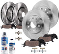 Detroit Axle - Brake Kit for 2016-2019 Cadillac ATS Disc Brakes Rotors Ceramic Brake Pads 2017 2018 Replacement : 12.64' inch Front and 13.35' inch Rear Rotors
