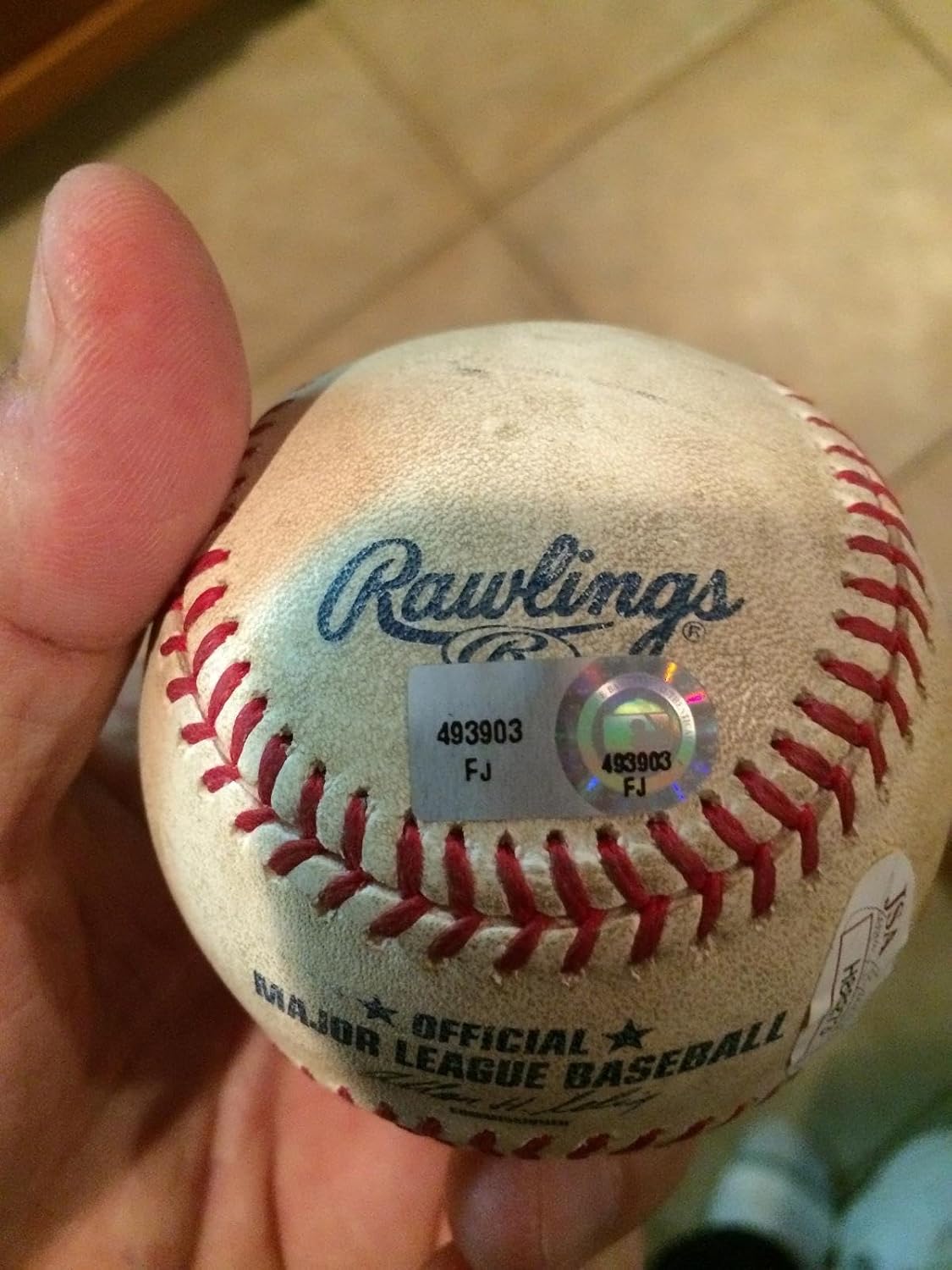 MARK TEIXEIRA MLB/JSA SIGNED INSCRIBED 300 HR GAME Game Used On 6-30-11 - MLB Autographed Game Used Baseballs