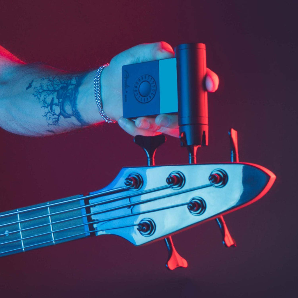 Roadie Bass Automatic Tuner for Bass Guitar and Stringed Instruments | Advanced Vibration Detection, 40+ Preset Tunings, Faster Restringing | With Signature Series Power Bundle