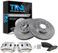 TRQ Front Brake Pad and Rotor Set Ceramic Vented Rotors Calipers Compatible with 2004-2007 Ford Freestar Monterey