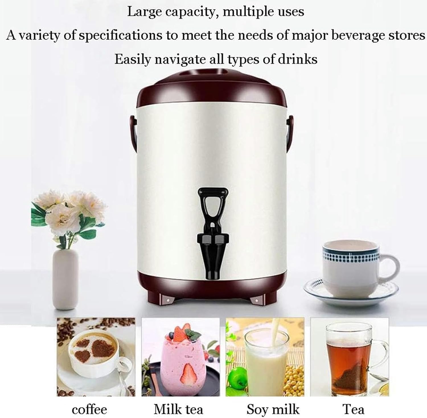 Hot Water Dispensers,Electric Kettles Commercial Coffee Urn Hot Water Pot, Water/Beverage Dispenser for Keep Hot/Cold, Water Boiler and Beverage Warmer for Buffet, Adjustable Temperatur