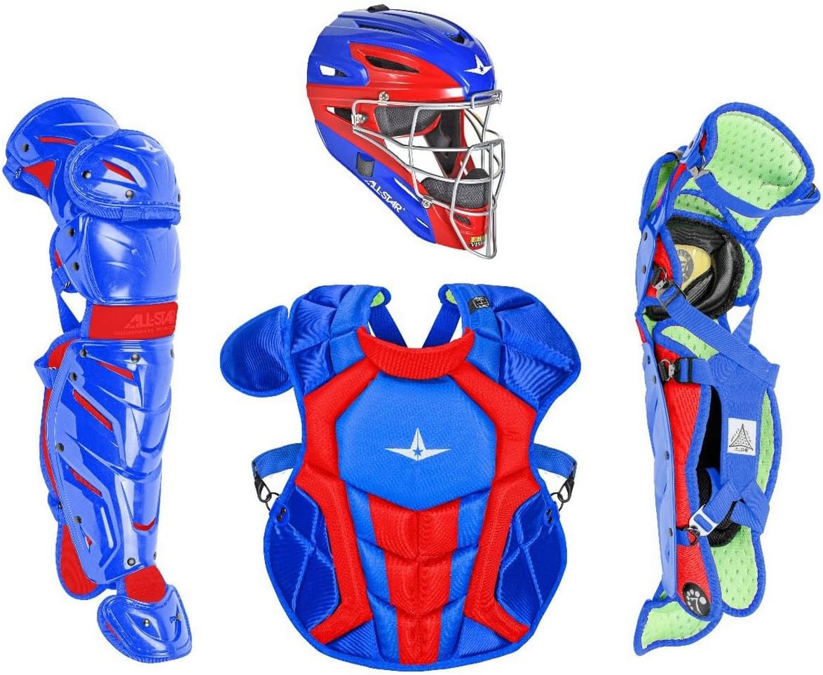 All-Star S7 Axis Ages 9 to 16 - Baseball Catching Equipment Kit (Includes Helmet, Chest Protector, Leg Guards), Meets NOCSAE