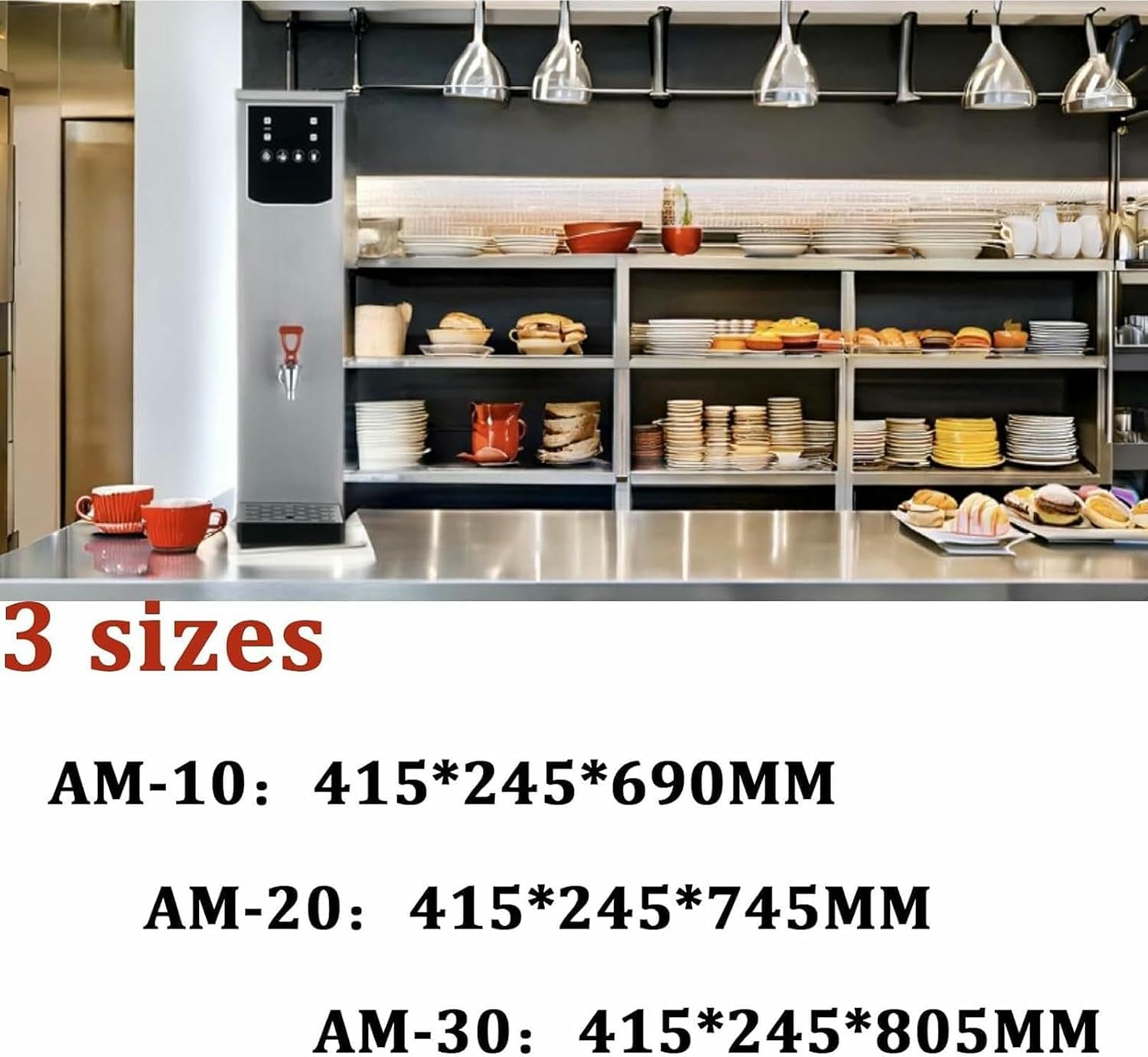 Water Boiler Eletric Commercial Hot Water Dispenser Countertop with Filter, Automatic Fast Heating for Restaurant, Home, Office