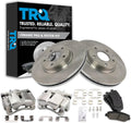 TRQ Front Brake Pad and Rotor Set Ceramic Rotors Calipers Compatible with 2013-2015 Mazda CX-5