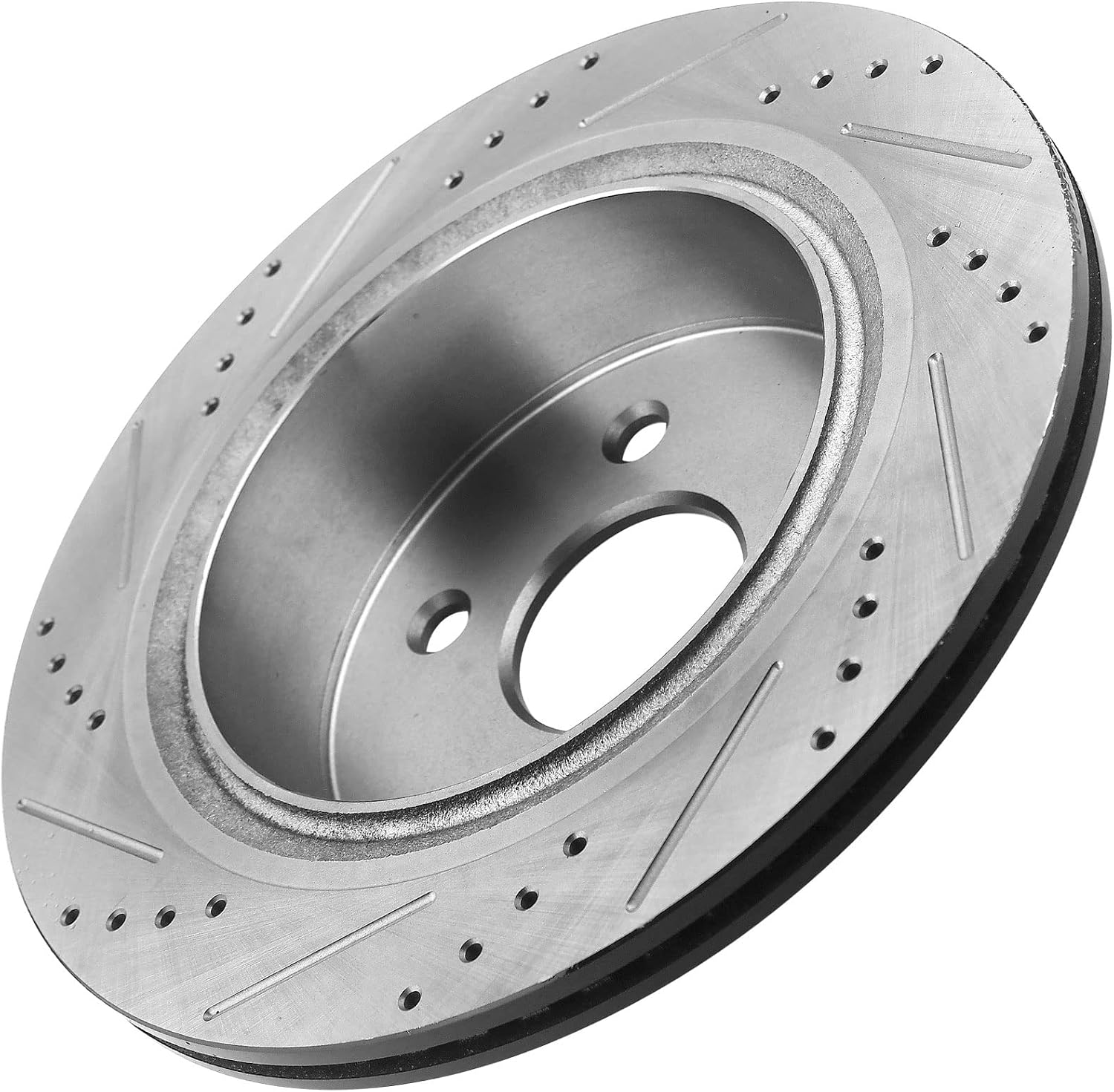 Rear Brake Pads and Rotors Kit for 2005-2010 Dodge Ram 1500, 2011-2018 Ram 1500, 2004-2009 Dodge Durango, 2007-2009 Chrysler Aspen Ceramic Brake Pads Drilled and Slotted E-Coating Disc Brake Rotors