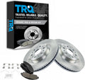 TRQ Front Brake Pad and Rotor Set Ceramic Vented Rotors Compatible with 2018-2019 Buick Enclave 2017-2020 Cadillac XT5 2020 XT6