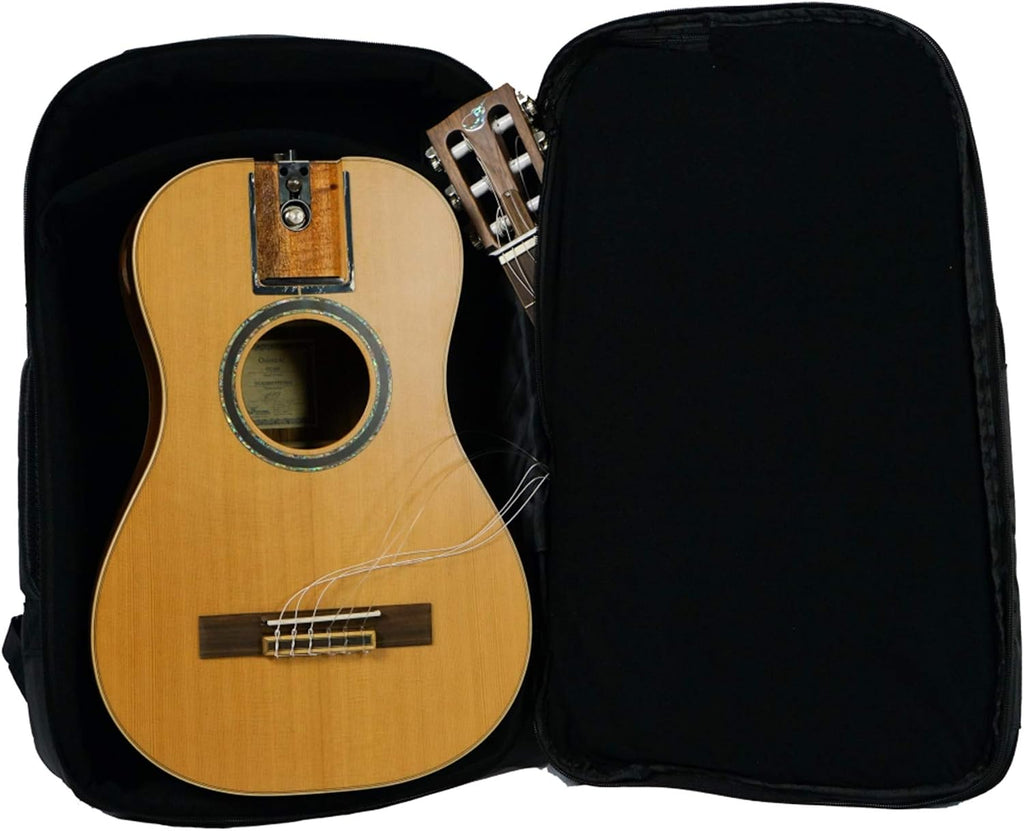Journey Instruments Solid Cedar Classical Travel Guitar – OC520 Traveling Acoustic-Electric Guitar with Collapsible Patented System + Acoustic Guitar Strings - JPBM-12 Phosphor Bronze Nano Coated