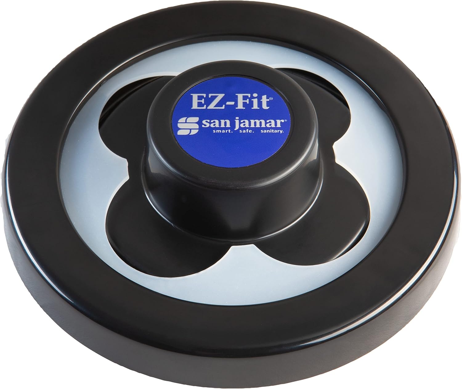 San Jamar Ez-Fit Hot Lid Dispenser In-Counter Dispenser with Interchangeable Rubber Gaskets for Restaurants, Cafeterias, and Fast Food, Plastic, 4.75 x 23.25 x 4.75, Black