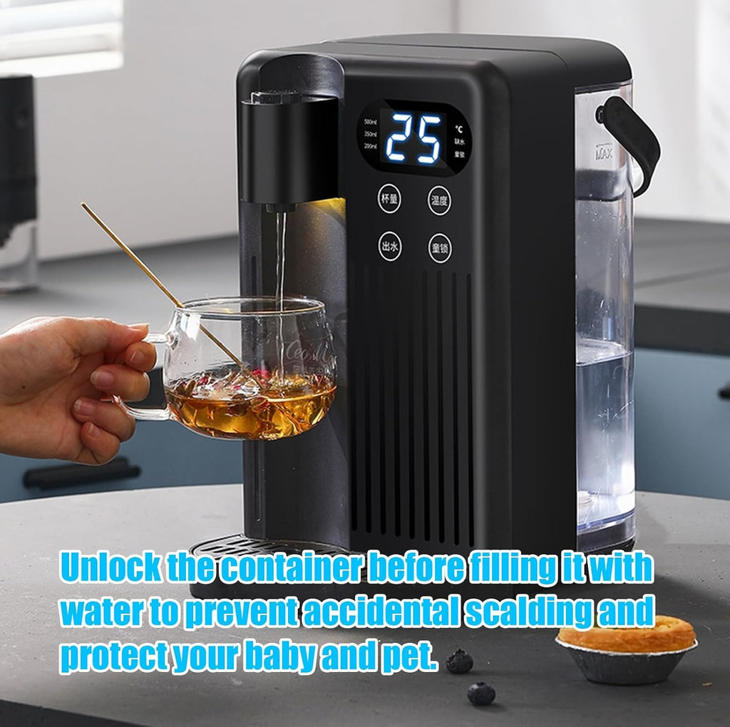 A,3L Instant Hot Water Dispenser, Rapid Heating Countertop Water Purifier with Smart Touch Control, for Home or Office