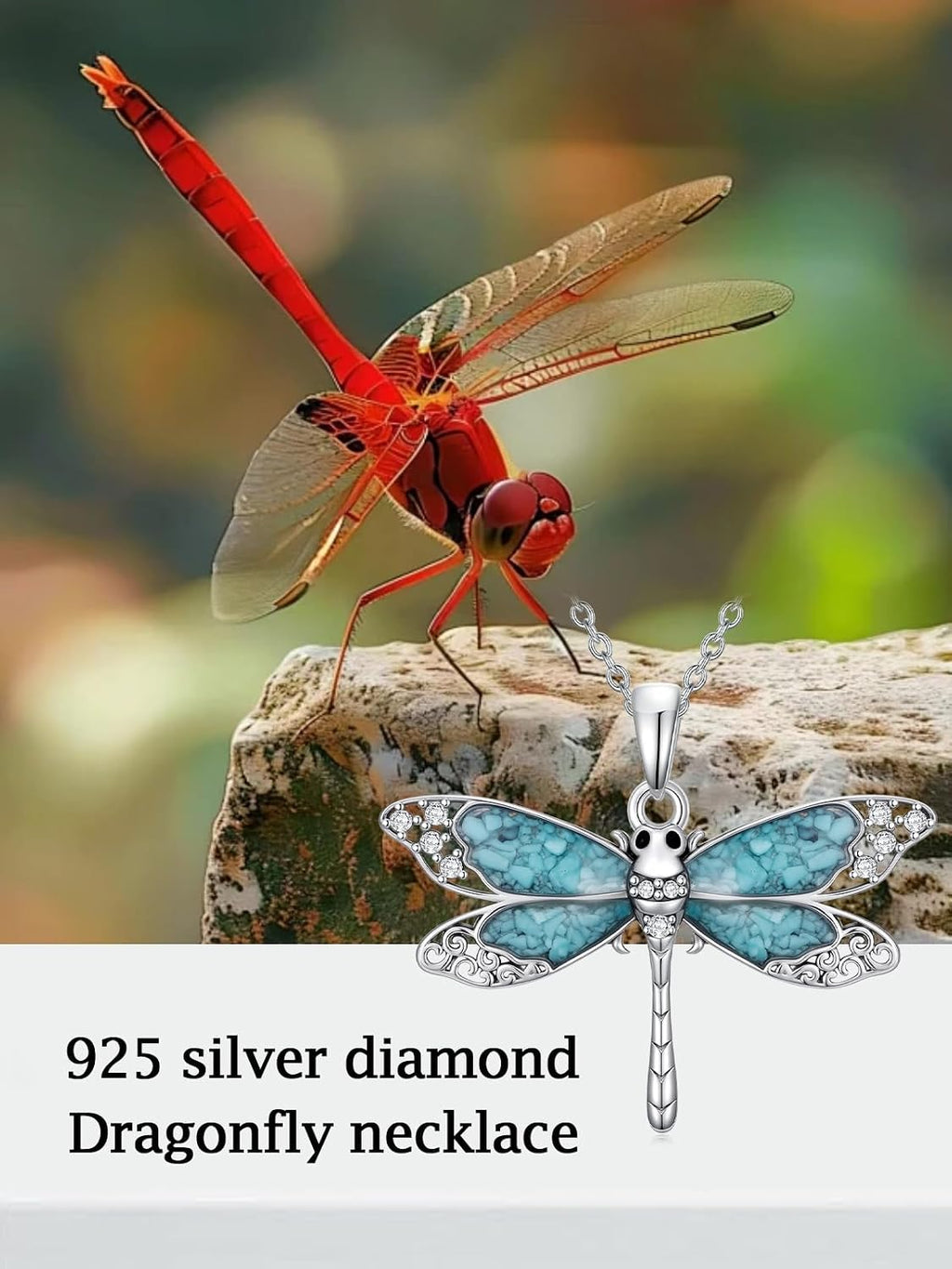ZBA Natural Diamond Animal Necklaces for Women, 18k Gold Plated 925 Sterling Sliver Fine Jewelry Meaningful Gifts (Color F-G/Clarity I1-I2)
